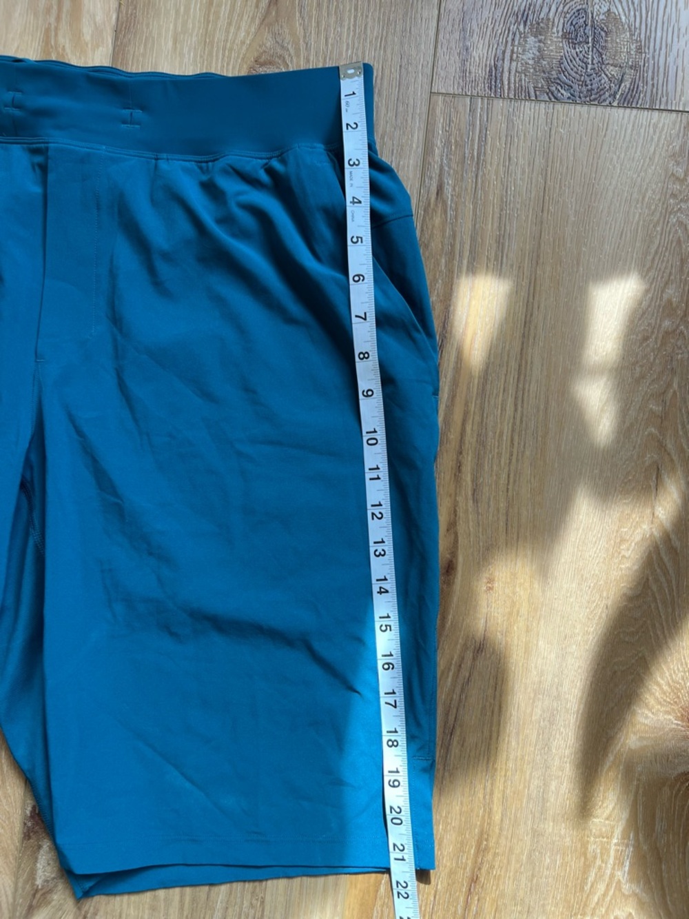 T.H.E. Short 11” Linerless Lululemon Bermuda Teal Men’s Training Shorts Size XL - Picture 10 of 11